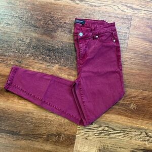 Fashion Nova Women's Burgundy Skinny Jeans